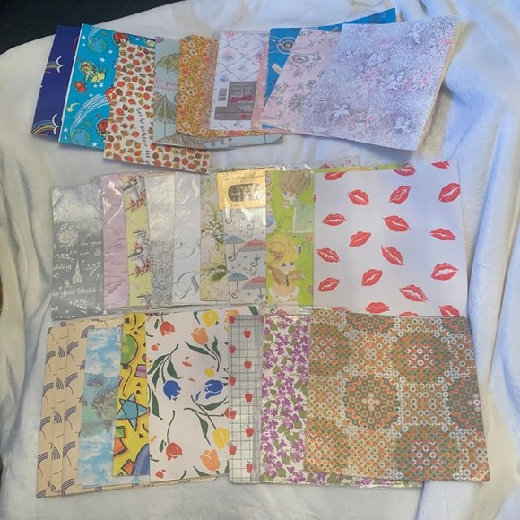 Unbranded Party Supplies Vintage Wrapping Paper Assortment 33